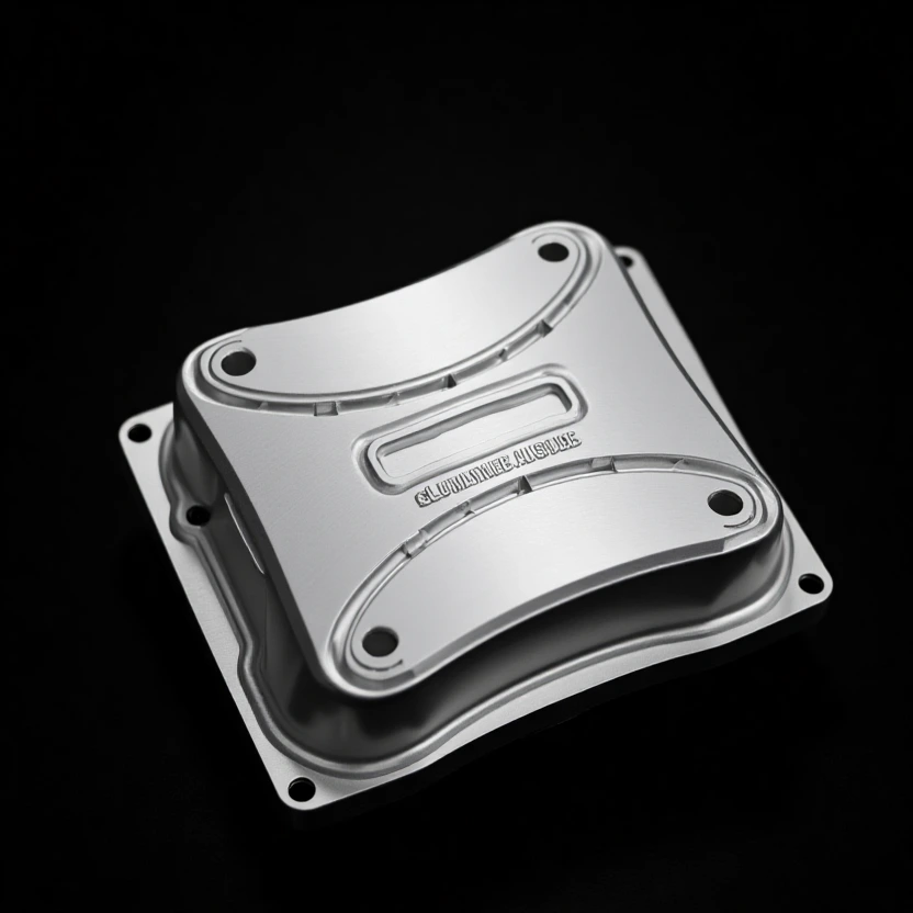 CNC machined 6061-T6 aluminum engine cover