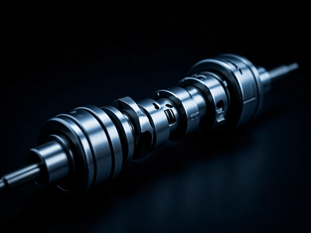 CNC machined steel camshaft