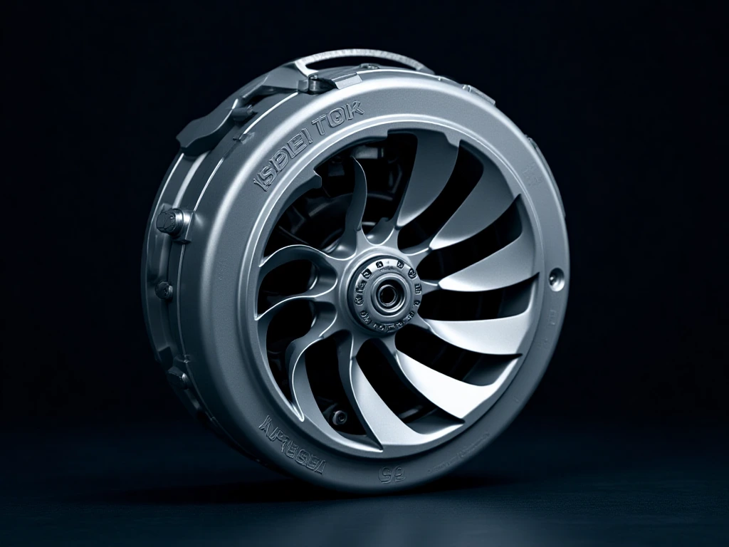 CNC machined aluminum turbocharger compressor wheel and Inconel housing