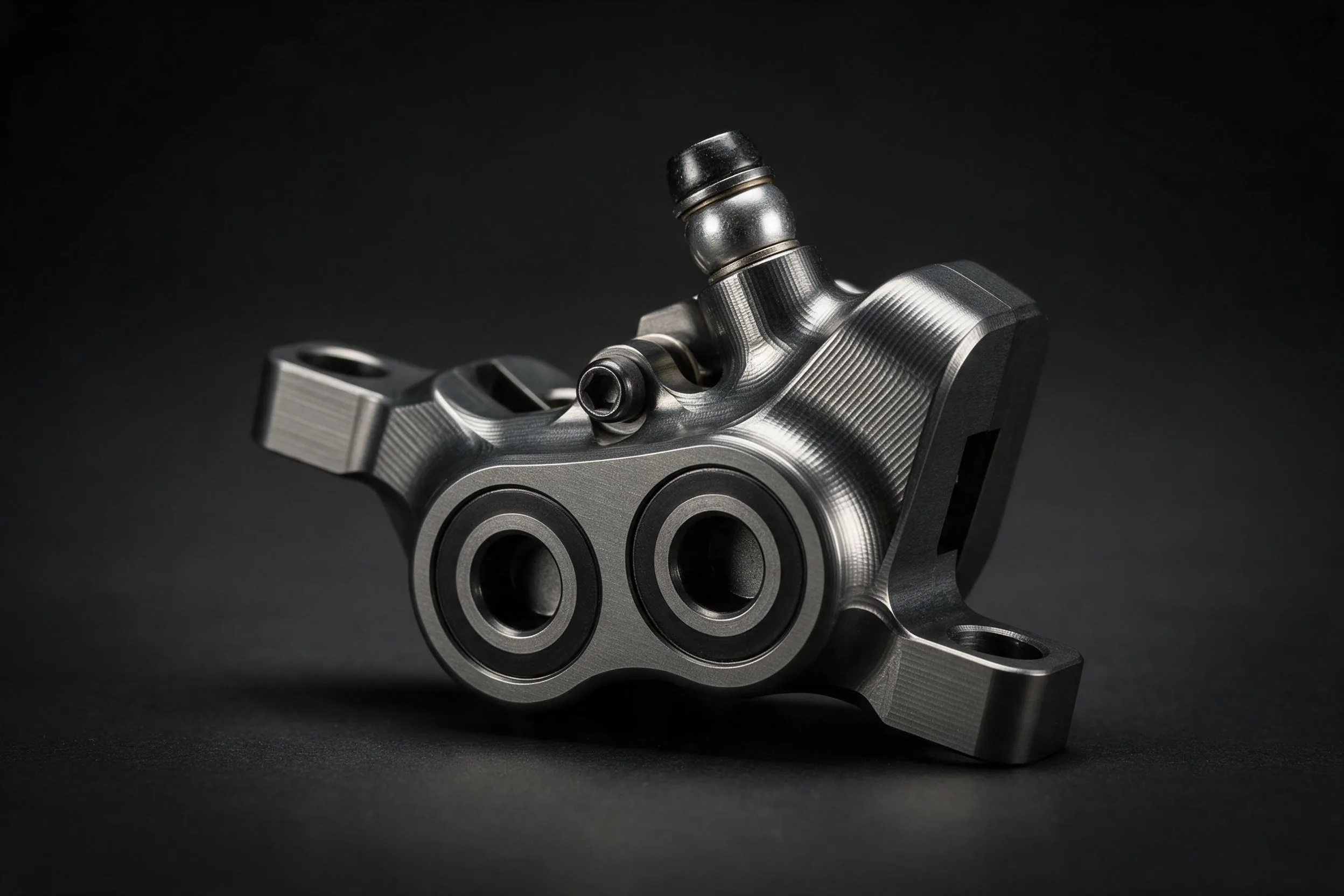 CNC machined bicycle disc brake caliper
