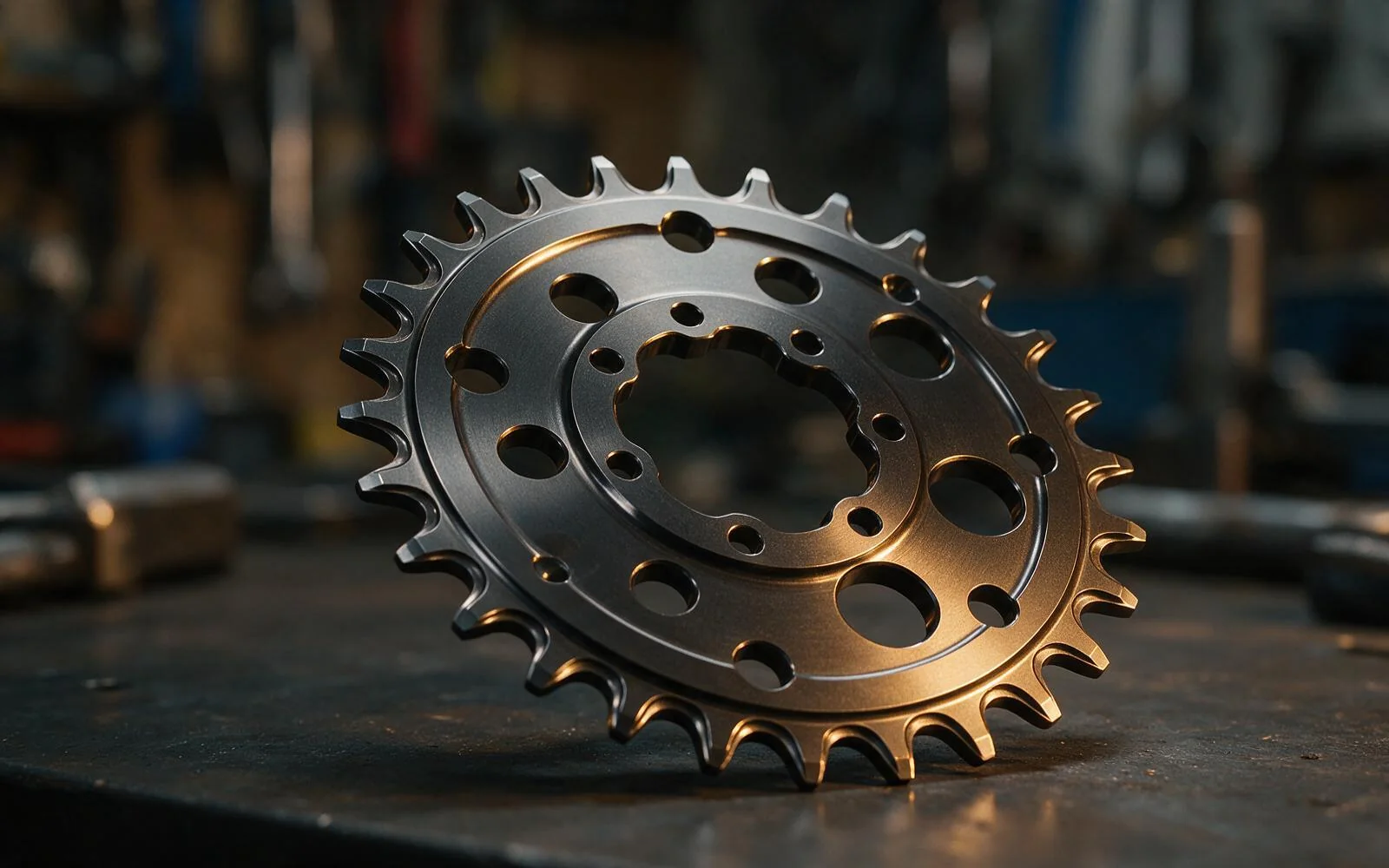 CNC machined bicycle chainring