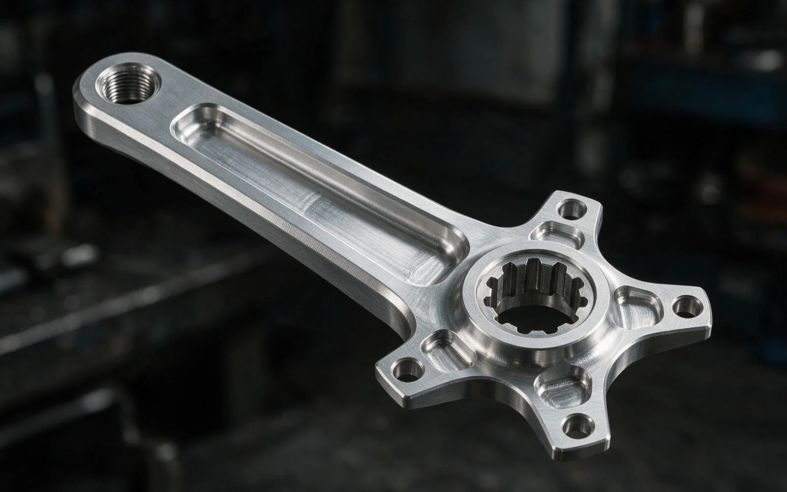 Bicycle crank arm CNC machined