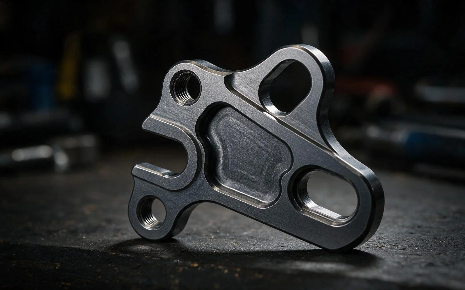 Bicycle derailleur hanger CNC machined