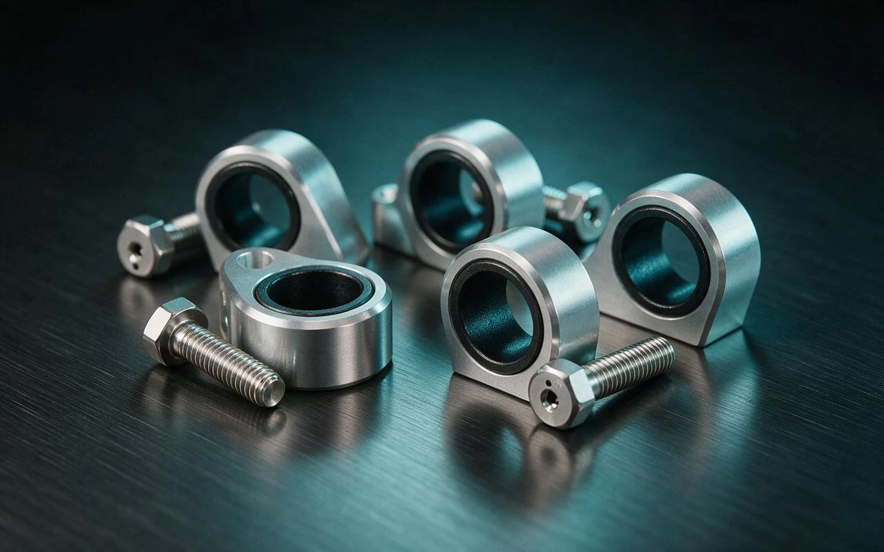 CNC machined shock mount hardware