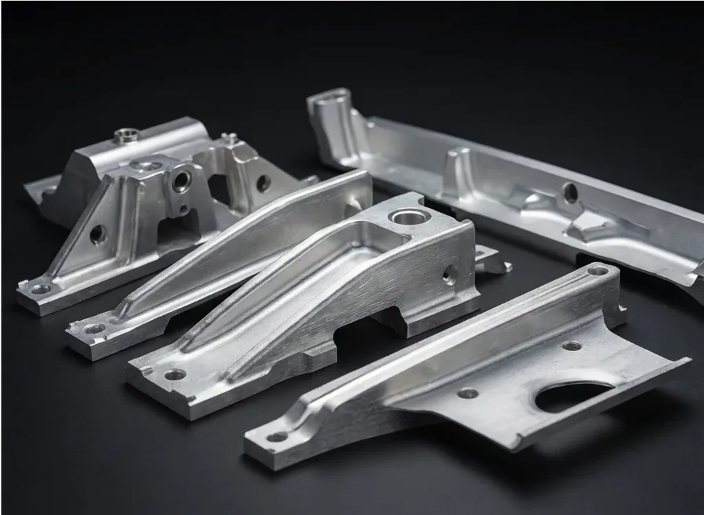 7075-T6 aluminum for brake housings and wheels